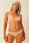 Stripe & Stare Zig Zag Lace Triangle Bralette & Original Knicker Set In Pink