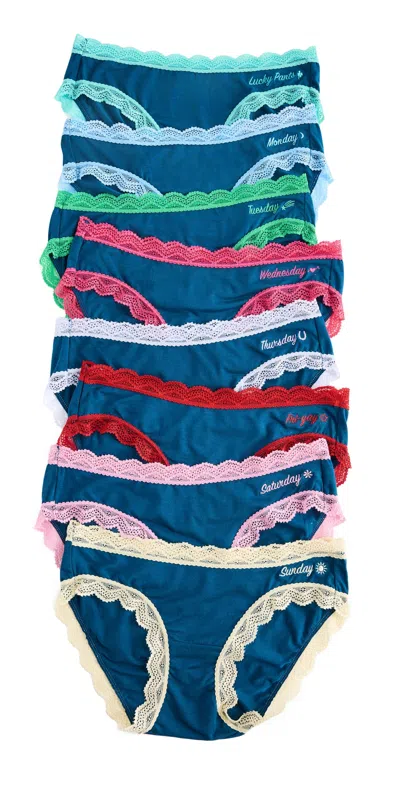 Stripe & Stare Original Knicker Eight Pack - Days Midnight