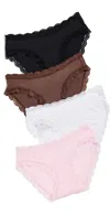 Stripe & Stare Original Knicker Four Pack Chocolat In Chocolat