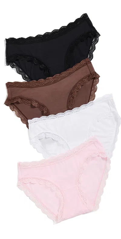 Stripe & Stare Original Knicker Four Pack Chocolat
