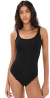 Stripe & Stare Scoop Back Bodysuit Black In Black