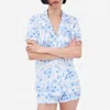 STRIPE & STARE SOFT TENCEL MODAL SHORT PAISLEY PAJAMA SET IN SPRING PAISLEY