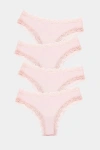 Stripe & Stare Brazilian Four Pack In Pink A Boo