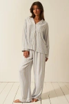 Stripe & Stare Ecovero Pyjama Bottoms In Barneby Gates Blue