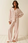 Stripe & Stare Ecovero Pyjama Bottoms In Barneby Gates Pink
