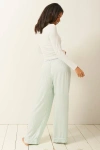 Stripe & Stare Ecovero Pyjama Bottoms In Opal Stripe