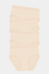Stripe & Stare High Rise Knicker Four Pack In Sand