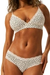 Stripe & Stare Lace Bralette & Original Knicker Set In Mini Polka Dot Ivory