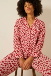Stripe & Stare Long Pyjama Set In Ace Of Hearts