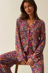 Stripe & Stare Long Pyjama Set In Full Bloom
