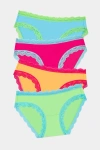 Stripe & Stare Original Knicker Four Pack In Art Brights