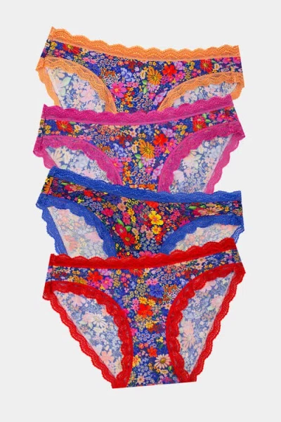 Stripe & Stare Original Knicker Four Pack In Full Bloom