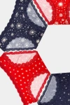 Stripe & Stare Original Knicker Four Pack Red In Starlight