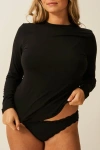 Stripe & Stare Underlayer Top In Black