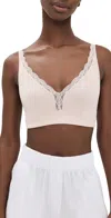 Stripe & Stare The Lace Plunge Bralette Sand In Sand