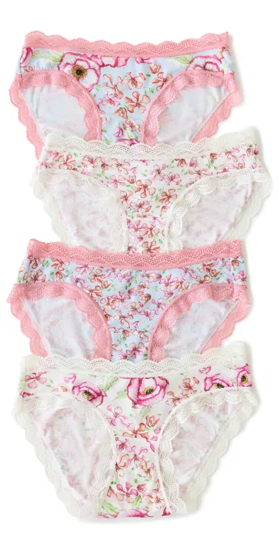 Stripe & Stare The Original Knicker Four Pack Pastel Poppy