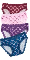 Stripe & Stare The Original Knickers Four Pack Say It With A Bow In Say It With A Bow