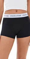 STRIPE & STARE WOMEN'S BOXERS BLACK