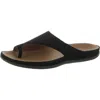 Strive Belize Womens Embellished Leather Slide Sandals In Black