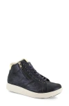 STRIVE STRIVE CHATSWORTH II LEATHER HI-TOP SNEAKER WITH FAUX FUR TRIM
