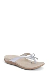 Strive Island Ii Bow Water Resistant Thong Slide Sandal In Silver