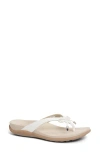 Strive Island Ii Bow Water Resistant Thong Slide Sandal In White