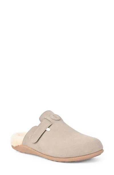 Strive Oslo Ii Faux Shearling Slipper In Gray Ii