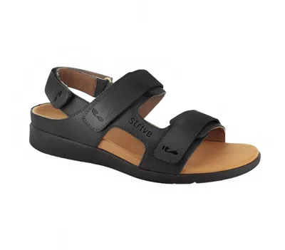 Strive Women's Aruba Comfortable Arch Supportive Sandal In Black