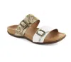 Strive Women's Caprera Sandals In Black Snake In White