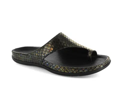 Strive Capri Ii Slide Sandal In Black Snake Print