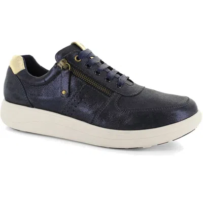 Strive Women's Madison Sneakers - Wide In Navy Sparkle In Blue