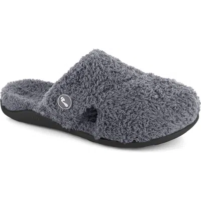 Strive Zara Faux Fur Slipper In Charcoal