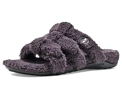 Strive Zella Women's Slippers Grey: 8 M, Polyester In Brown