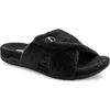 Strive Zoey Faux Fur Slipper In Black