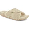 Strive Zoey Faux Fur Slipper In Neutral