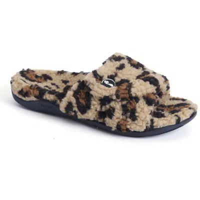 Strive Zoey Faux Fur Slipper In Brown
