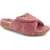 Strive Zoey Faux Fur Slipper In Pink