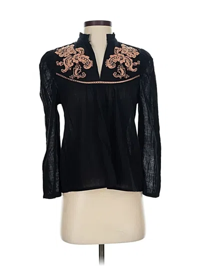 Pre-owned St.roche Long Sleeve Blouse In Black