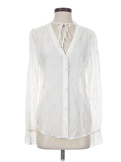 Pre-owned St.roche Long Sleeve Blouse In White