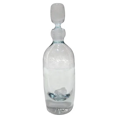 Pre-owned Strombergshyttan Swedish Ice Blue Crystal Decanter Vessel Scandinavian Modern