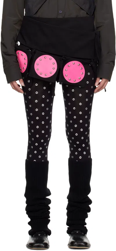 Strongthe Black Ball Miniskirt In Black/ Pink