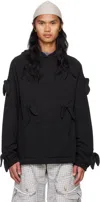 Strongthe Black Star Knot Hoodie In Black