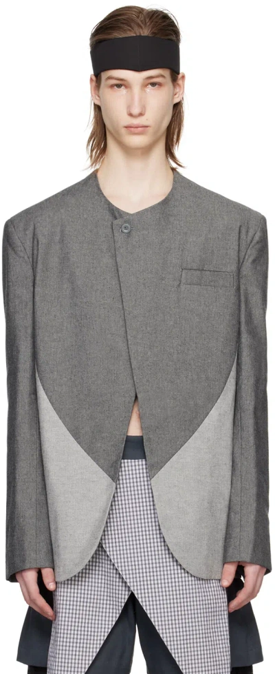 Strongthe Gray Fangs Blazer In Grey