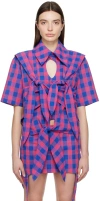 STRONGTHE PINK & BLUE CROSSED SHIRT