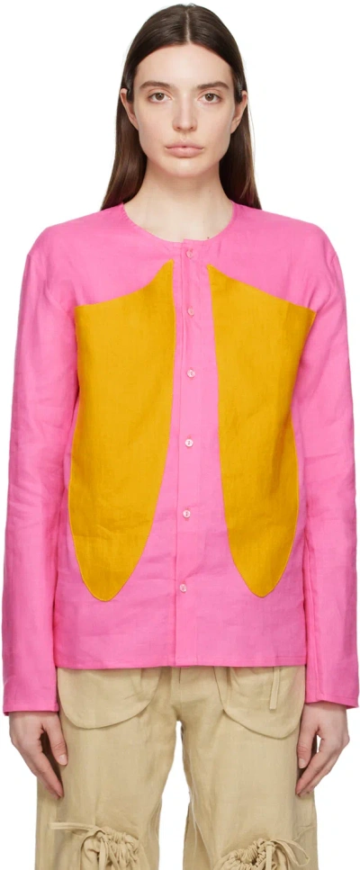 Strongthe Pink & Orange Wasp Shirt In Pink/orange