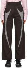 Strongthe Ssense Exclusive Black & Gray Sword Trousers In Black/dark Grey