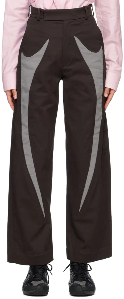 Strongthe Ssense Exclusive Black & Grey Sword Trousers In Black/dark Grey