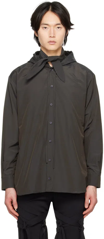 Strongthe Ssense Exclusive Black Self-tie Shirt