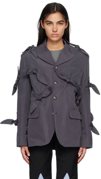 Strongthe Ssense Exclusive Grey Blazer In Dark Grey