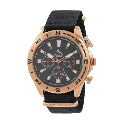 Strumento Marino Sport Marine Chronograph Nylon Black Dial Men's Watch Sm123n/rg/nr/nr